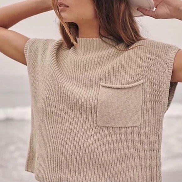 Free People Freya Sweater Set in Oatmeal/ Bone Combo Sz M NWT $128R - Picture 3 of 11